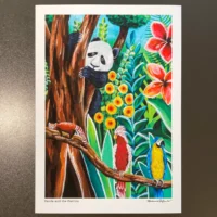 Panda and the Parrots | Fine Art Print - Image 4