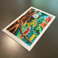 Panda and the Parrots | Fine Art Print - Image 6