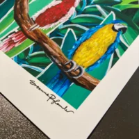 Panda and the Parrots | Fine Art Print - Image 3