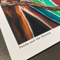 Panda and the Parrots | Fine Art Print - Image 2
