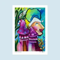 Purple Mushrooms | Fine Art Print